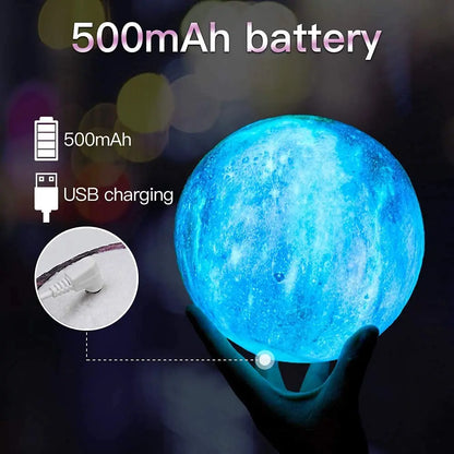 LED Galaxy Lamp for Kids - 3D Star Moon Light, 16 Colors