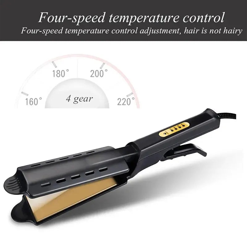 Pro Steam Ionic Flat Iron - Wide Plate, 4 Temp Settings