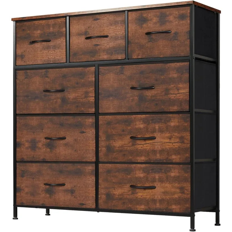 Dresser 9-Drawer Fabric Storage Tower for Bedroom