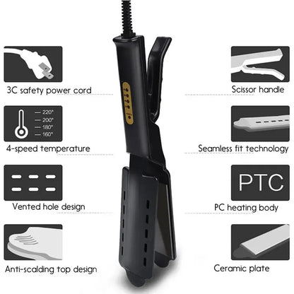 Pro Steam Ionic Flat Iron - Wide Plate, 4 Temp Settings