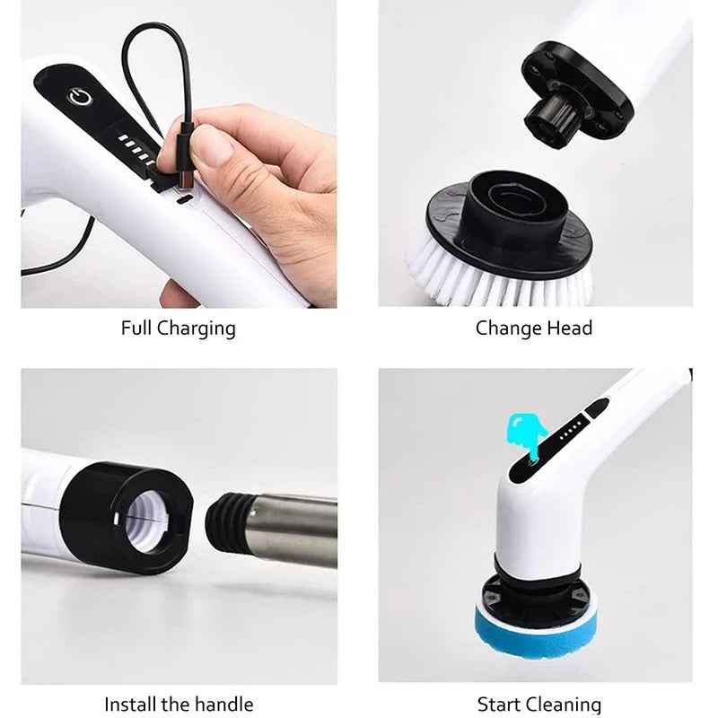 Electric Spin Scrubber Brush - Multi-Functional Power Cleaner